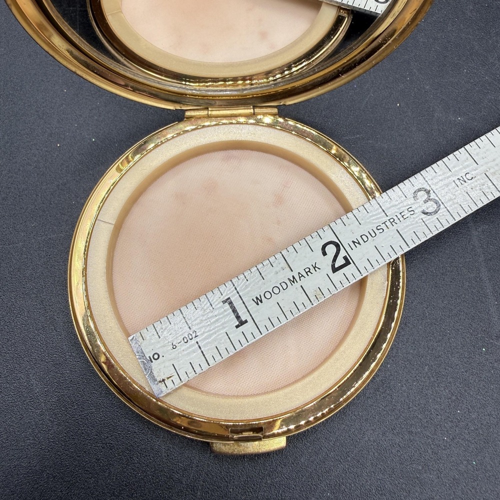 Vintage Stratton England Equestrian Horse Bit Powder Compact Mirror Round 3 In - Picture 11 of 14